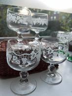 4x Luminarc Sarment Wijnglazen Druiven Vintage, Antiek en Kunst, Antiek | Glas en Kristal, Ophalen of Verzenden