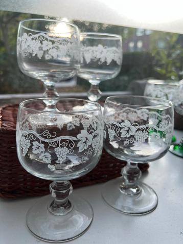 4x Luminarc Sarment Wijnglazen Druiven Vintage beschikbaar voor biedingen