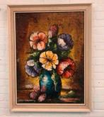 Groot schilderij kleurrijk bloemen Stilleven olieverf doek, Antiek en Kunst, Kunst | Schilderijen | Klassiek, Ophalen of Verzenden