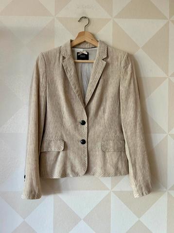 Vanilia jasje colbert beige krijtstreep linnen XS/34 beschikbaar voor biedingen