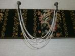 Lange vintage strass ketting, Ophalen of Verzenden, Zo goed als nieuw, Zilver, Overige materialen
