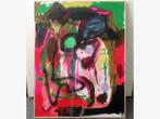80x60 anoniem abstract-expressionist. jaren-'80/90 modern r6, Antiek en Kunst, Kunst | Schilderijen | Abstract, Ophalen
