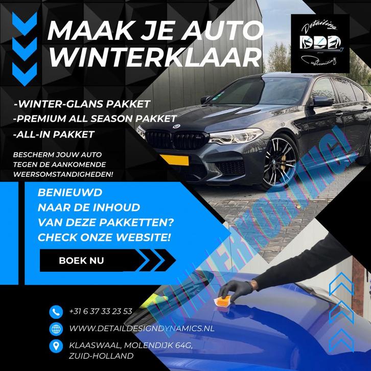 Winterklaar Auto Detailing Pakketten - Detail Design Dynamic, Auto diversen, Onderhoudsmiddelen, Ophalen