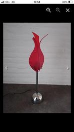 Rode schemerlamp  Bloem Design, Huis en Inrichting, Lampen | Vloerlampen, Gebruikt, Ophalen of Verzenden, Minder dan 100 cm, Metaal