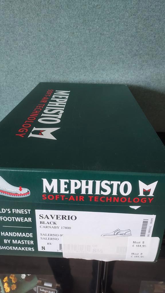 Mephisto Saverio Zwart Maat 8 - Nieuwe Schoenen, Kleding | Heren, Schoenen, Nieuw, Veterschoenen, Zwart, Ophalen of Verzenden