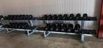 Nieuwste type hammer strength dumbells 2 t/m 28kg + Rekken, Sport en Fitness, Fitnessmaterialen, Ophalen, Zo goed als nieuw, Dumbbell