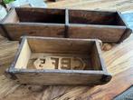 Houten steenmal 1 keer enkel en een dubbele, Huis en Inrichting, Ophalen of Verzenden, Zo goed als nieuw, Minder dan 50 cm