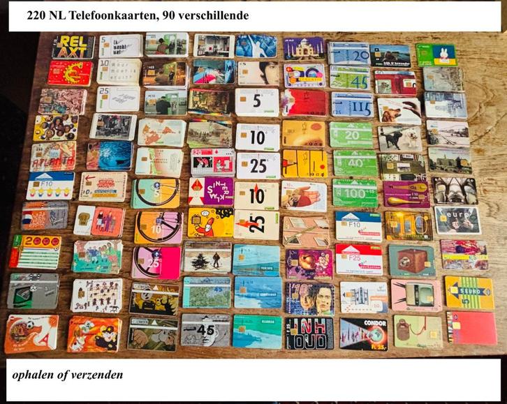 220 NL Telefoonkaarten 90 verschillende (meest in Guldens), Verzamelen, Telefoonkaarten, Nederland, Ophalen