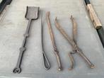 Smeedijzeren houtkachel accessoires set, Antiek en Kunst, Ophalen of Verzenden