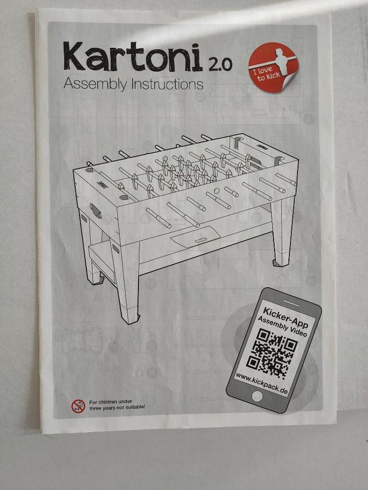 Kartoni kartonnen tafelvoetbal, Kinderen en Baby's, Speelgoed | Voetbaltafels, Gebruikt, Ophalen