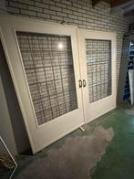 Glas in lood schuifdeuren, 75 tot 150 cm, Gebruikt, Raamkozijn, Ophalen of Verzenden