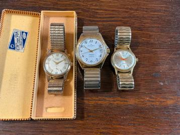 Vintage Horloge Collectie - 3 Stuks beschikbaar voor biedingen