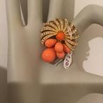 Prachtige broche, Nieuw, Overige materialen, Oranje, 4 tot 7 cm