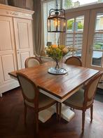 Vierkante eettafel, Huis en Inrichting, Tafels | Eettafels, Ophalen, Gebruikt, 100 tot 150 cm, Vierkant