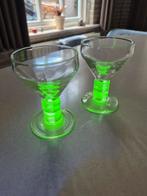 Set van 4 uranium glas bieden Doyen België, Antiek en Kunst, Ophalen of Verzenden