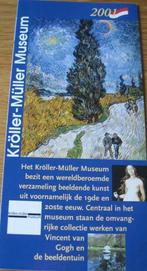 folder van het Kröller - Müller museum - 2001, Boeken, Catalogussen en Folders, Folder, Ophalen of Verzenden, Zo goed als nieuw