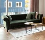 Stijlvolle groene slaapbank, Huis en Inrichting, Ophalen, Gebruikt, Tweepersoons, 180 cm