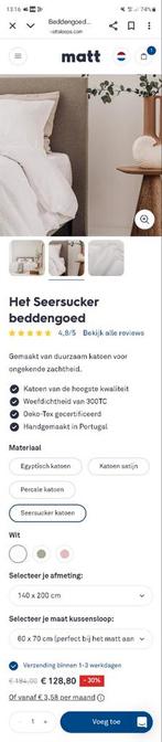 Beddengoed Matt Sleeps, Huis en Inrichting, Eenpersoons, Wit, Dekbedovertrek, Ophalen of Verzenden
