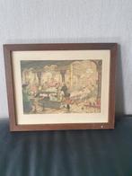 Oude Anton Pieck Prent - Poffertjeskraam, Ophalen of Verzenden