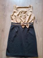 Mooie zwart/beige jurk mt 38, Knielengte, Maat 38/40 (M), Ophalen of Verzenden, Zo goed als nieuw