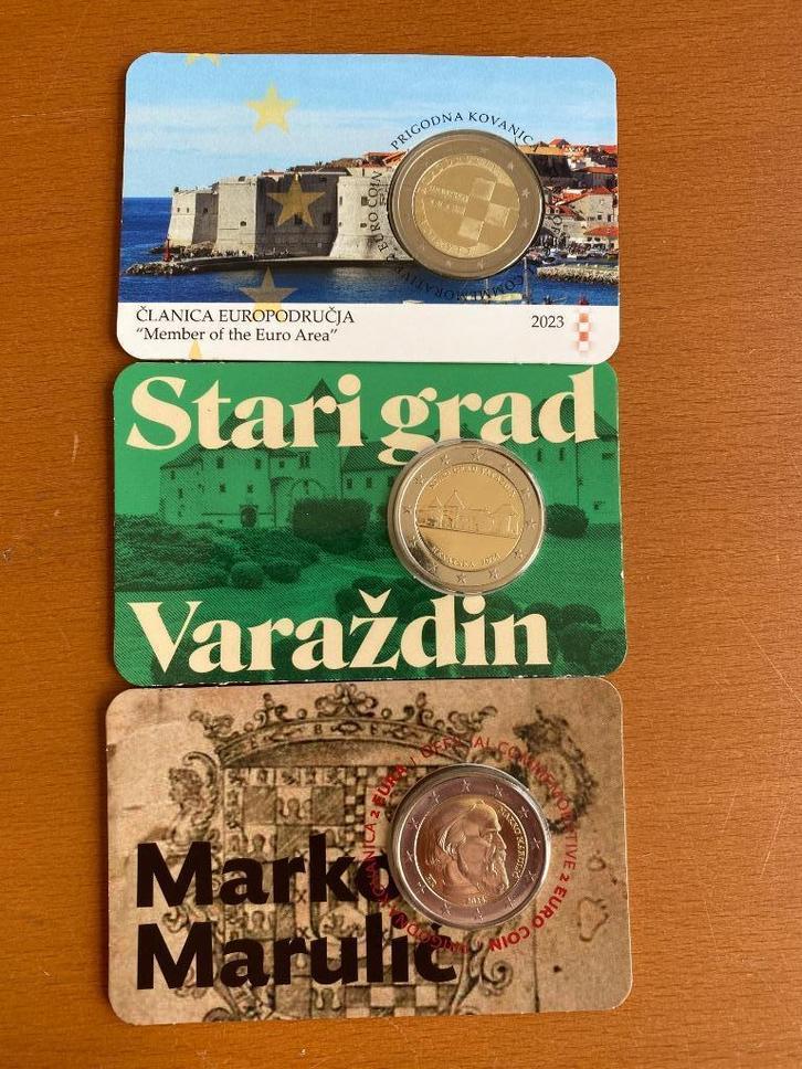 3 coincards Kroatie 2023 en 2024, Postzegels en Munten, Munten | Europa | Euromunten, Setje, 2 euro, Overige landen, Ophalen of Verzenden
