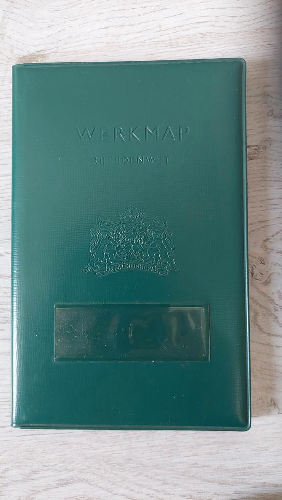 Werkmap Rijtijdenwet - Vintage Documentenmap, Verzamelen, Geboortekaartjes en Visitekaartjes, Visitekaartje, Voor 1970, Ophalen of Verzenden