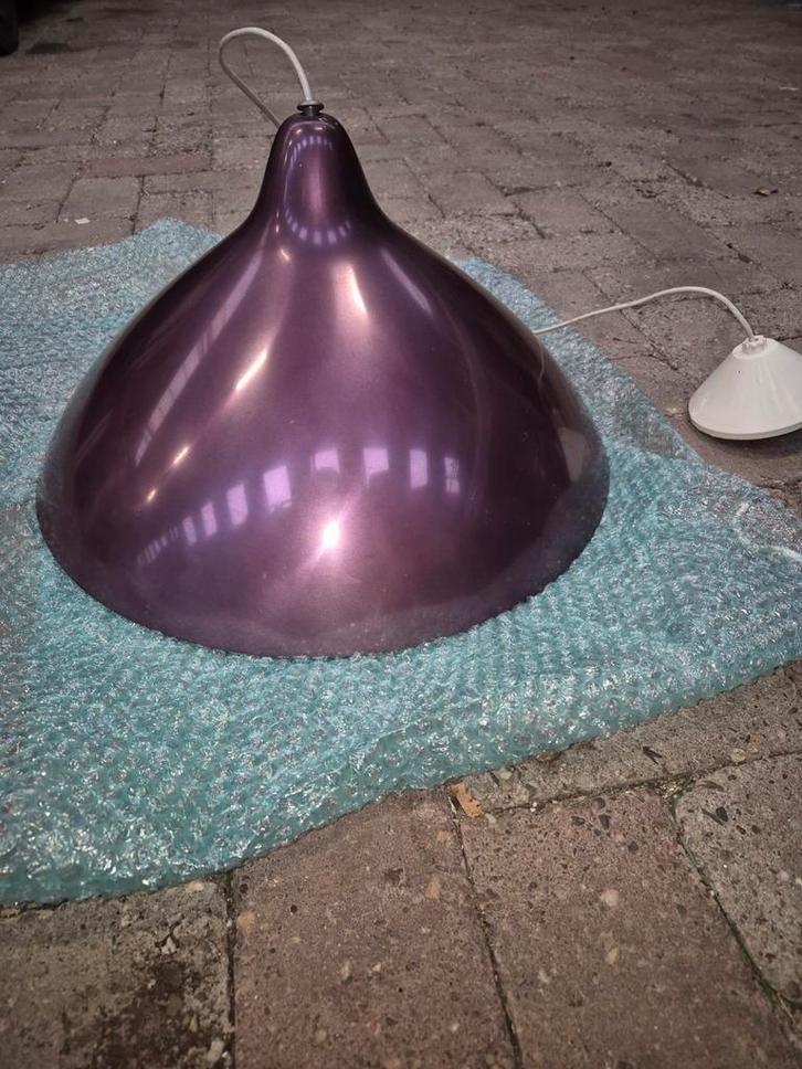 Vintage Lisa Johansson Pape Orno Hanglamp Paars Metallic, Huis en Inrichting, Lampen | Hanglampen, Gebruikt, Minder dan 50 cm