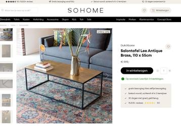 Dutchbone Lee  Salontafel stijlvol warm en uniek luxe Design beschikbaar voor biedingen