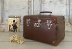 Frans bruin koffertje van geperst karton circa 1930, Antiek en Kunst, Antiek | Woonaccessoires, Ophalen of Verzenden