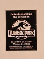 Jurassic Park tentoonstelling 1994 logo dino sticker vintage, Verzamelen, Ophalen of Verzenden, Gebruikt, Overige typen