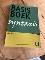 Basisboek Syntax - Henk Wolf, Ophalen of Verzenden, Alpha, Zo goed als nieuw, HBO