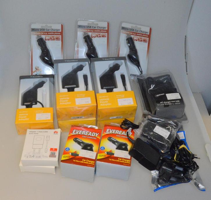 partijtje micro & mini USB laders - nieuw!, Telecommunicatie, Mobiele telefoons | Telefoon-opladers, Nieuw, Samsung, Ophalen of Verzenden