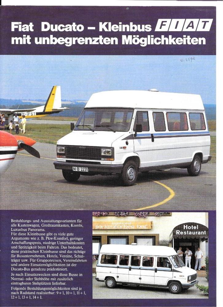 FIAT DUCATO,  4 folders, Boeken, Auto's | Folders en Tijdschriften, Zo goed als nieuw, Overige merken, Ophalen of Verzenden