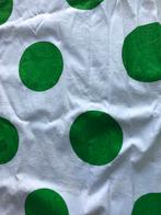 Nieuw witte bloemen stof met groene rondjes 149 cm x 4,15 cm, Ophalen of Verzenden, Nieuw, Katoen, 120 cm of meer