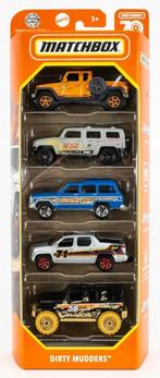 Matchbox: 5-Pack: Dirty Mudders, Hobby en Vrije tijd, Modelauto's | Overige schalen, Auto, ., Nieuw, Ophalen of Verzenden