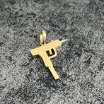 14 karaat gouden kettinghanger uzi wapen pistool, Sieraden, Tassen en Uiterlijk, Kettinghangers, Ophalen of Verzenden, Zo goed als nieuw