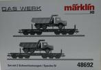 Marklin 48692 wagonset zwaarlastwagons met Mercedes das werk, Wisselstroom, Verzenden, Wagon, Zo goed als nieuw