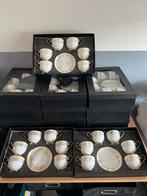 Rest partij luxe kop&schotel sets wit met goud logo Nieuw!, Ophalen, Nieuw