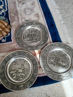 Diverse tinnen borden Allen gemerkt, Antiek en Kunst, Ophalen