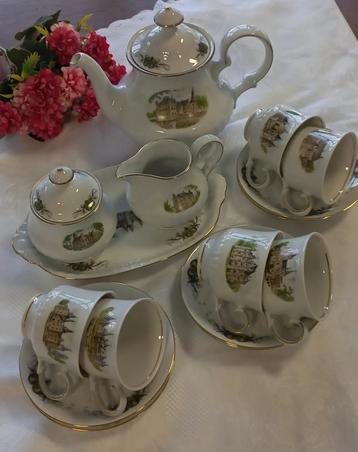 Mooi 6 persoons koffieservies, Nederlandse kastelen, Bavaria beschikbaar voor biedingen