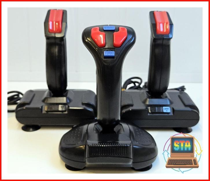 Quickshot Python 3 QS135 2x Spectravideo 318102 DB9 Joystick, Computers en Software, Vintage Computers, Ophalen of Verzenden