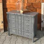 Ladekast grijs 4 laden halkast 71 x 33 x 62 cm brocante, Ophalen, Gebruikt, Brocante landelijk, 50 tot 100 cm