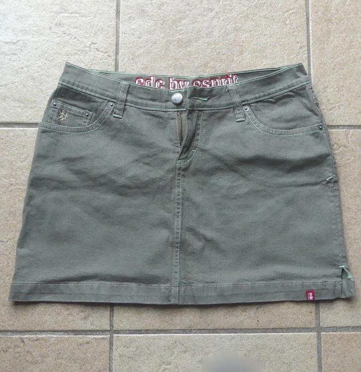 Esprit EDC minirok groen denim rokje stretch maat 40, Kleding | Dames, Rokken, Zo goed als nieuw, Maat 38/40 (M), Groen, Boven de knie