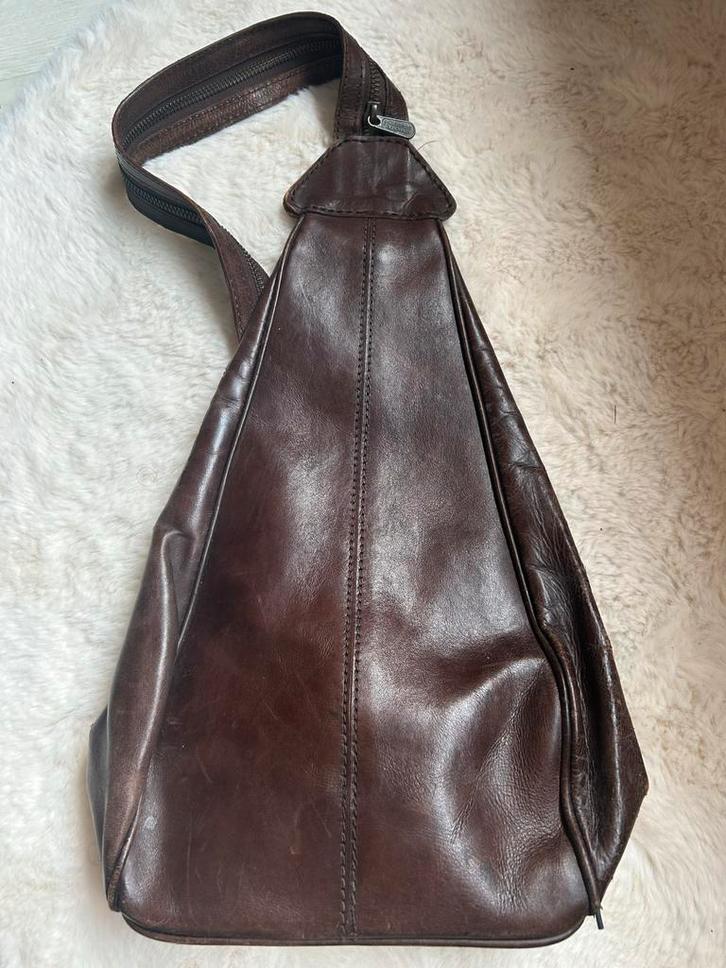 Bosboom Handtas, Sieraden, Tassen en Uiterlijk, Tassen | Damestassen, Gebruikt, Handtas, Bruin, Ophalen of Verzenden