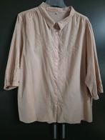 Katoenen beige blouse met borduursel maat xxl, Ophalen of Verzenden, Zo goed als nieuw, Maat 46/48 (XL) of groter, Beige
