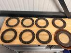 8 x Bronzen patrijspoort / lichtrand met glas 235 mm, Watersport en Boten, Ophalen of Verzenden, Gebruikt, Overige typen