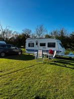 Caravan, goed onderhouden Hobby de luxe easy 450UB, Rondzit, Hobby, Dwarsbed, 50 kg of minder