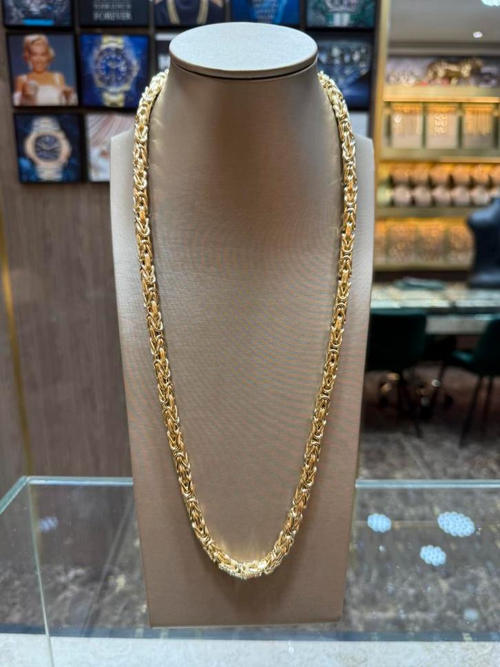 18KT Goud - 53.47 Gram - Ketting - KONING, Sieraden, Tassen en Uiterlijk, Kettingen, Nieuw, Goud, Ophalen