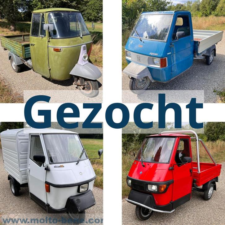Gezocht: Piaggio Ape 50 P501 601 MP 500 TM P703 602 Tuktuk, Fietsen en Brommers, Brommers | Vespa, Gebruikt, Overige modellen