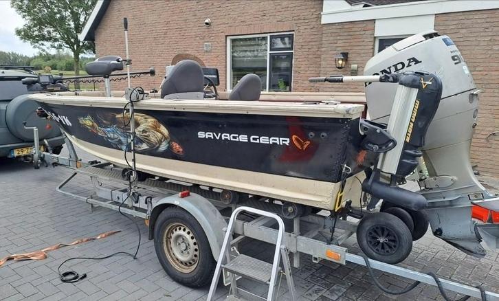 Visboot Sylvan 1600 Tournament 90 pk Honda Freewheel 1300kg, Watersport en Boten, Vis- en Consoleboten, Zo goed als nieuw, 70 pk of meer